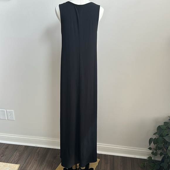 Ariella Women’s Black Stretch Minimalist Sleeveless Whimsigoth Maxi‎ Dress L - Picture 3 of 7